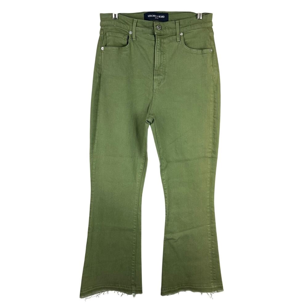 Veronica Beard Carson Ankle Flare Jeans Stone Army Women's Size 31 NWT